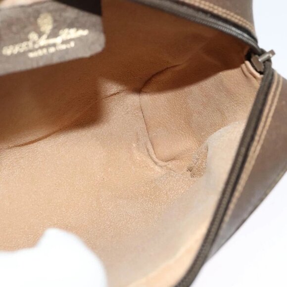 GUCCI GG Supreme Web Sherry Line Bag PVC Beige Gold 119 02 087 Auth 136367 - Picture 11 of 16